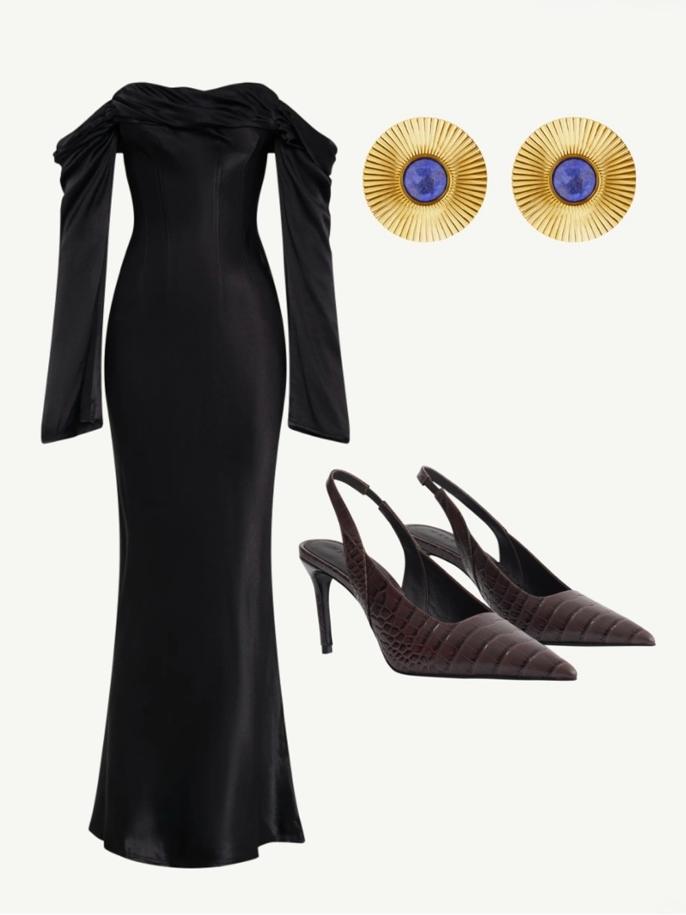 Giselle
Off Shoulder Cowl Neck Maxi Dress